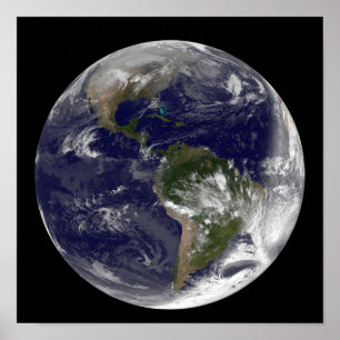 Full Earth showing North America and South Amer 5 Poster