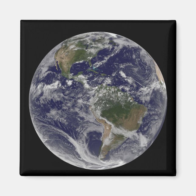 Full Earth showing North America and South Amer Magnet (Front)