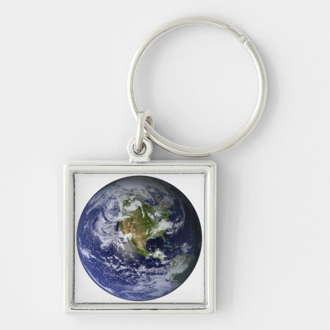 Full Earth showing North America Key Ring (Front)