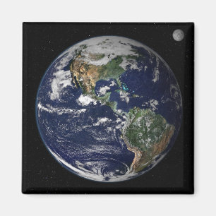 Full Earth showing North and South America Magnet