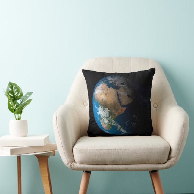 Full Earth Showing Simulated Clouds Over Africa. Cushion (Chair)