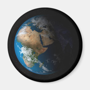 Full Earth Showing Simulated Clouds Over Africa. Magnet