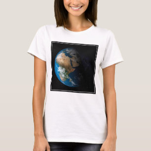 Full Earth Showing Simulated Clouds Over Africa. T-Shirt