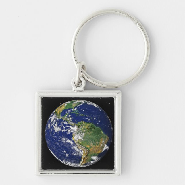 Full Earth showing South America 2 Key Ring (Front)