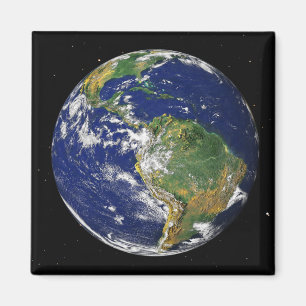 Full Earth showing South America 2 Magnet