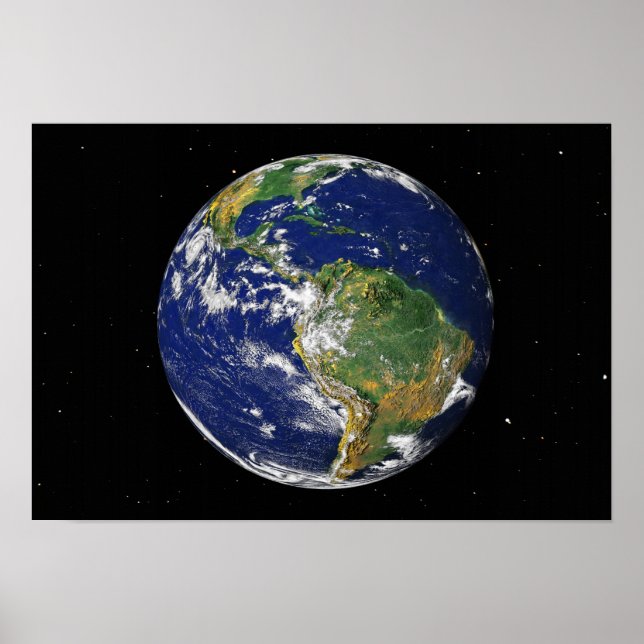 Full Earth showing South America 2 Poster (Front)