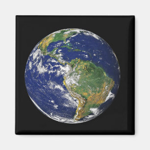 Full Earth showing South America Magnet