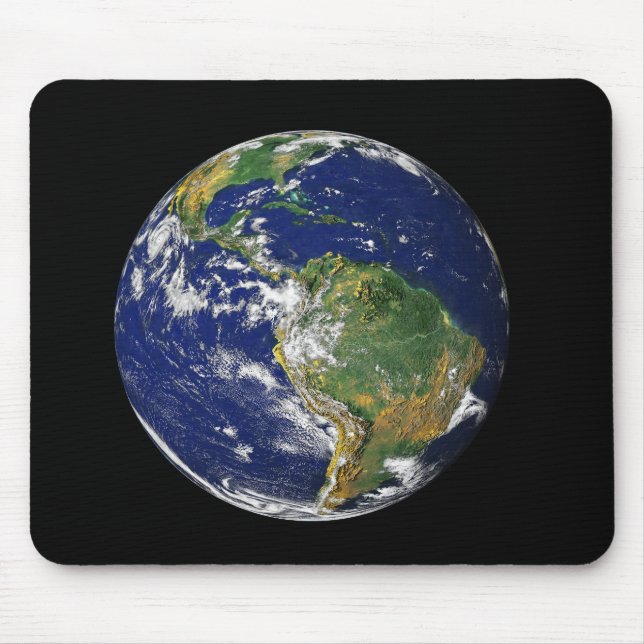 Full Earth showing South America Mouse Pad (Front)