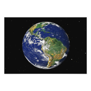 Full Earth showing South America Photo Print