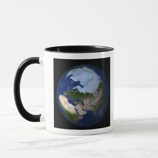 Full Earth showing the Arctic region Mug (Left)