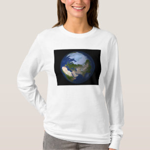 Full Earth showing the Arctic region T-Shirt