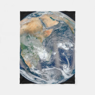 Full Earth Showing The Eastern Hemisphere. Fleece Blanket