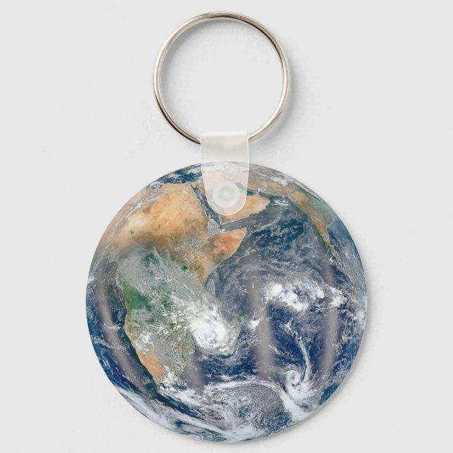 Full Earth Showing The Eastern Hemisphere. Key Ring (Front)