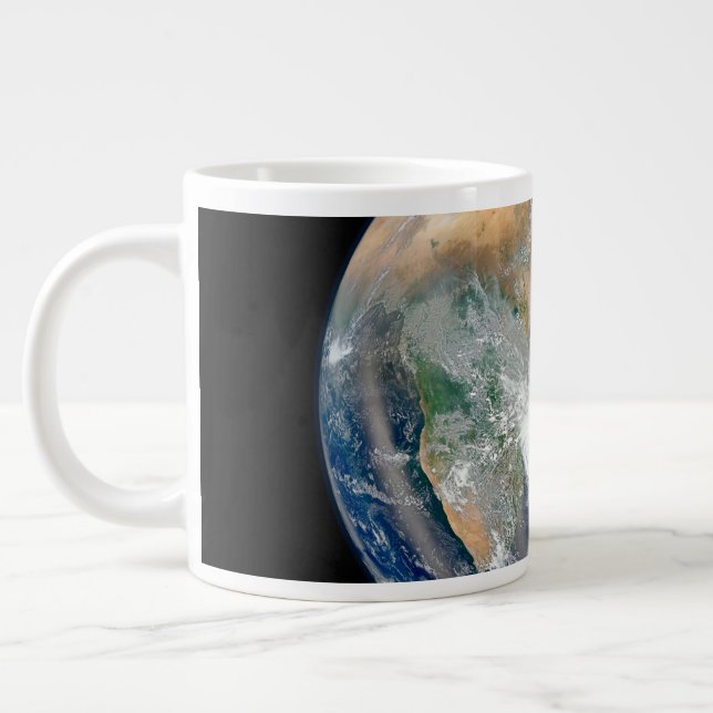 Full Earth Showing The Eastern Hemisphere. Large Coffee Mug (Left)