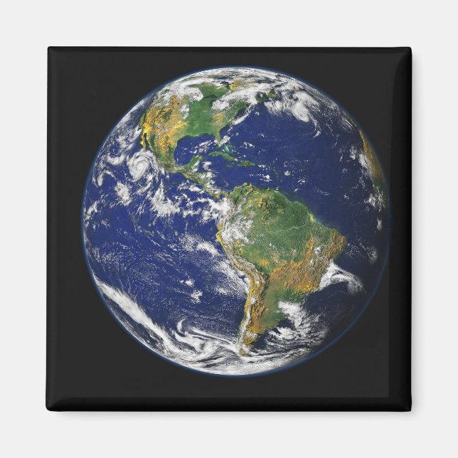 Full Earth showing the western hemisphere Magnet (Front)