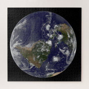 Full Earth Showing Tropical Storms In The Atlantic Jigsaw Puzzle