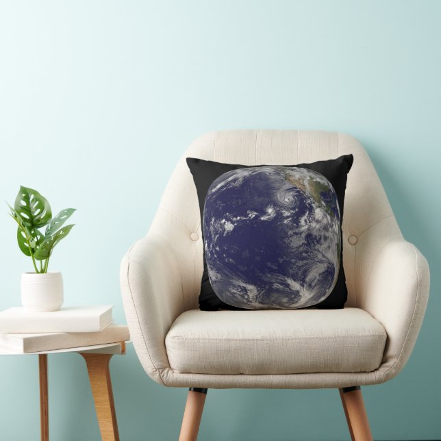 Full Earth Showing Various Tropical Storms. Cushion (Chair)
