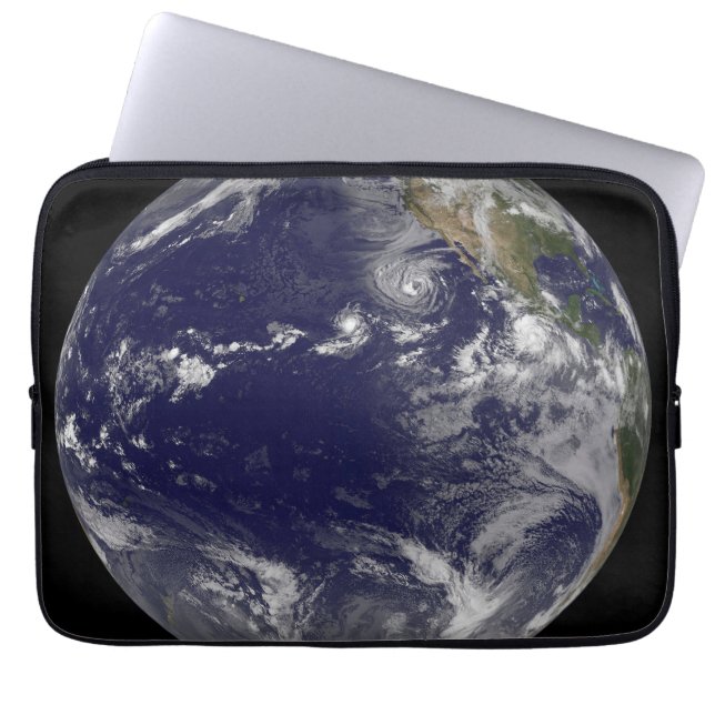 Full Earth Showing Various Tropical Storms. Laptop Sleeve (Front)