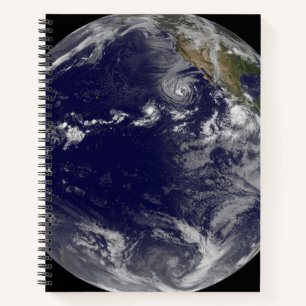 Full Earth Showing Various Tropical Storms. Notebook