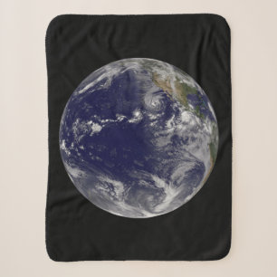 Full Earth Showing Various Tropical Storms. Sherpa Blanket