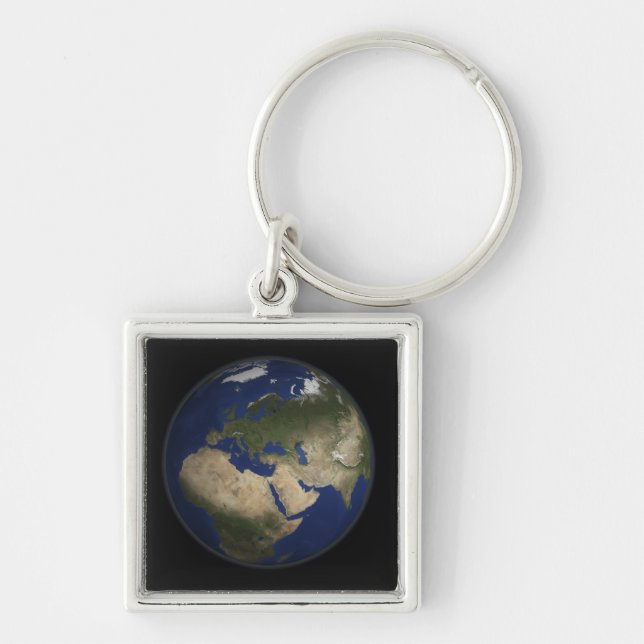 Full Earth view of Africa, Europe, and Middle E Key Ring (Front)
