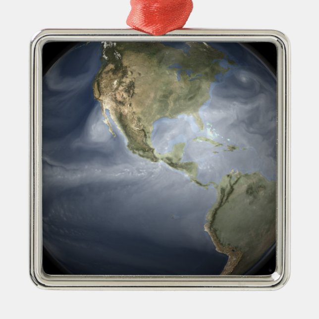 Full Earth view showing water vapour Metal Ornament (Front)