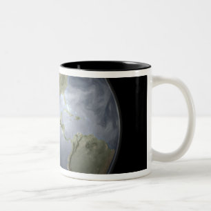 Full Earth view showing water vapour Two-Tone Coffee Mug