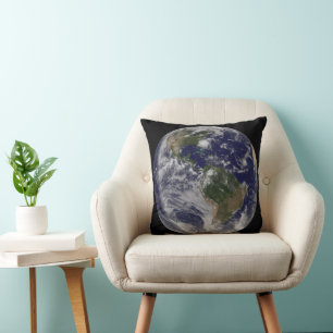 Full Earth With Hurricane Irene On East Coast. Cushion