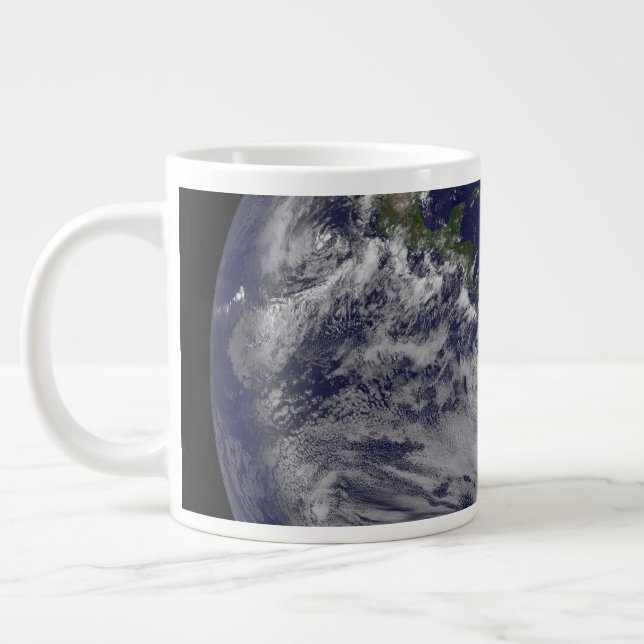 Full Earth With Hurricane Irene On East Coast. Large Coffee Mug (Left)