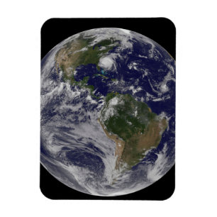 Full Earth With Hurricane Irene On East Coast. Magnet