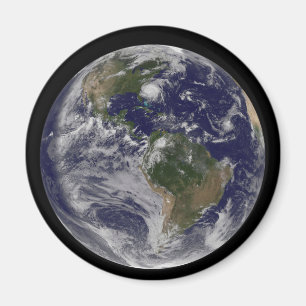Full Earth With Hurricane Irene On East Coast. Magnet