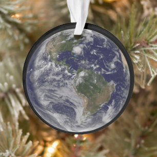 Full Earth With Hurricane Irene On East Coast. Ornament