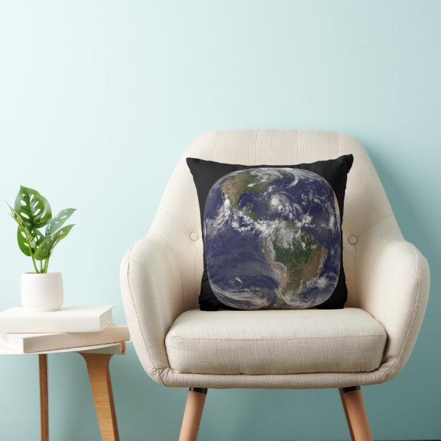 Full Earth With Hurricane Irene Over The Bahamas. Cushion (Chair)