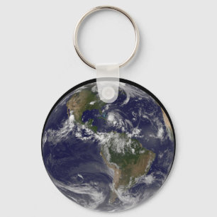 Full Earth With Hurricane Irene Over The Bahamas. Key Ring