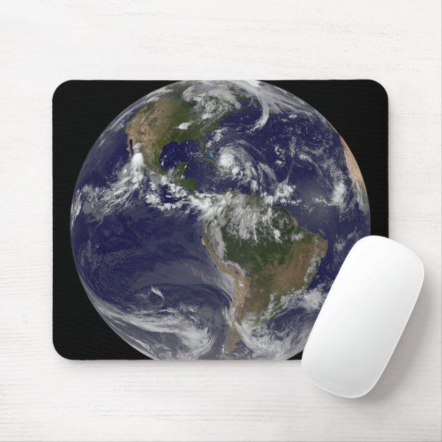 Full Earth With Hurricane Irene Over The Bahamas. Mouse Pad (With Mouse)