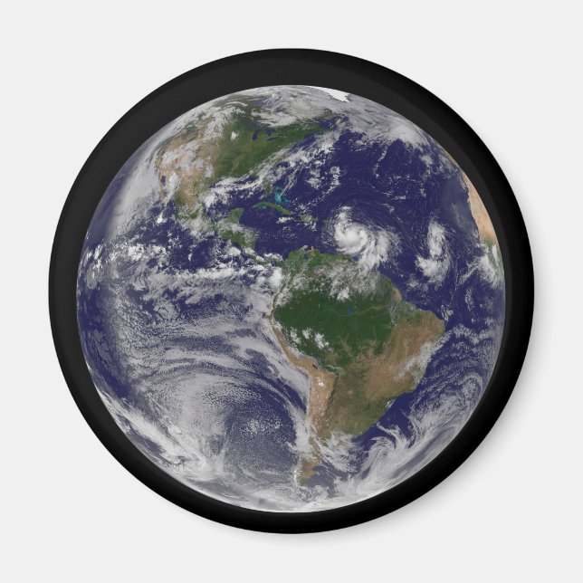 Full Earth With Tropical Storms In The Atlantic Magnet (Front)