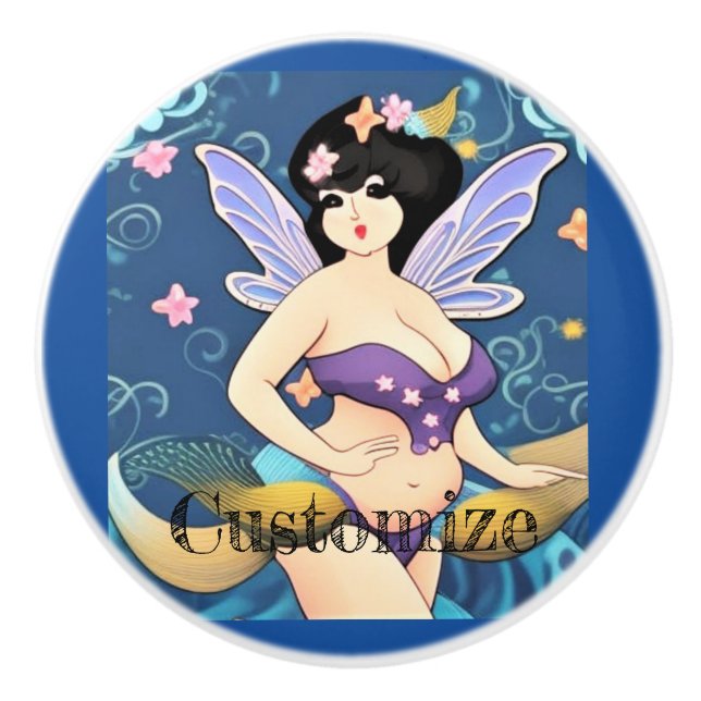 Full-figure Fairy Goddess Thunder_Cove Ceramic Knob (Front)