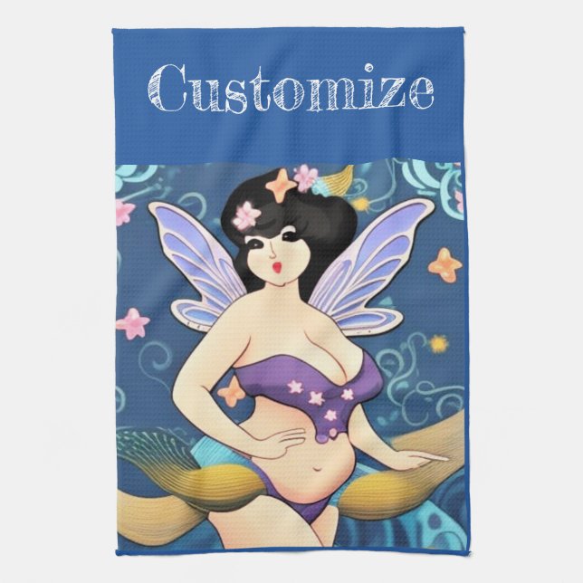 Full-figure Fairy Goddess Thunder_Cove Tea Towel (Vertical)