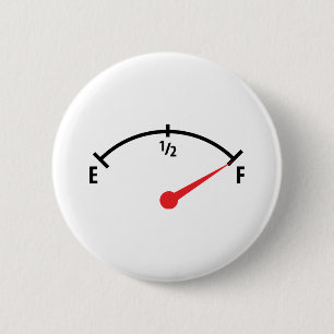 full fuel tank indicator gauge 6 cm round badge