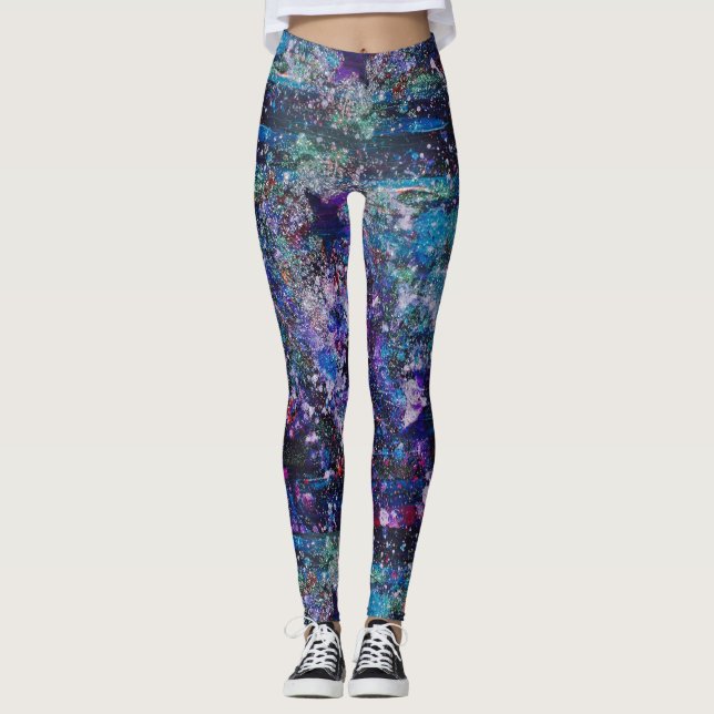 Full Galaxy Glitter Leggings (Front)