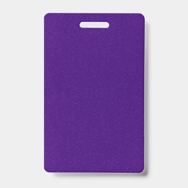 Full Glitter Purple Vertical Badge – Customisable ID Badge (Front)
