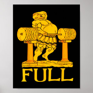 Full Gym Powerlifting Bodybuilding Weightlifting W Poster