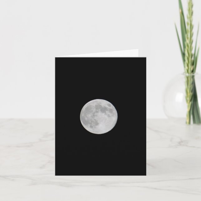 Full Harvest Moon Blank Note Card (Front)