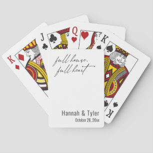 Full House Full Heart Elegant Wedding Favours Playing Cards