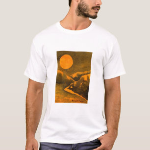 Full hunter's moon with nocturnal pines T-Shirt