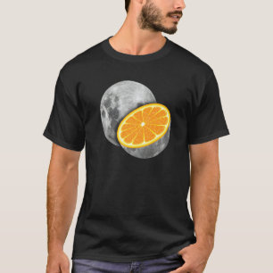 Full Large Moon Orange Fruit Cut Slice Detailed G T-Shirt