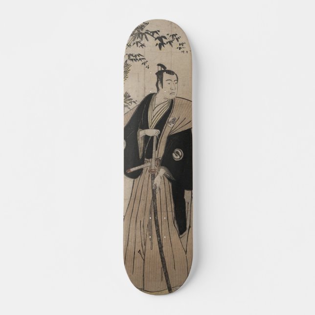 Full-length Portrait of a Samurai Warrior c. 1780 Skateboard (Front)