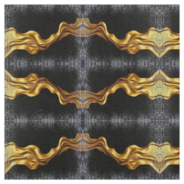 Full Liquid Gold Swirl Pattern Designer Home Fabri Fabric (Swatch)