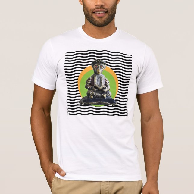 Full Lotus Monkey Scholar Meditating T-Shirt (Front)