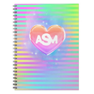 Full Monogram Magic Heart College-Ruled Notebook